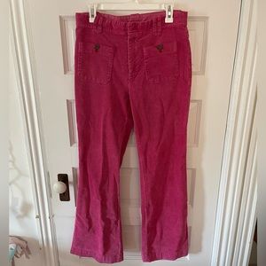 Free People Pink Corduroy Pants